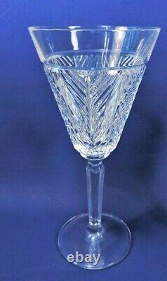 3 RALPH LAUREN crystal HERRINGBONE 8.5 WINE GLASSES (MWOT)