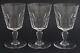 3 Vintage Baccarat Crystal Water Goblets Wine Glasses Bretagne Pattern 6