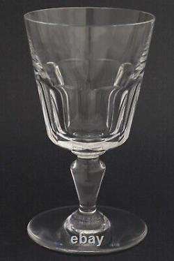 3 Vintage Baccarat Crystal Water Goblets Wine Glasses Bretagne Pattern 6