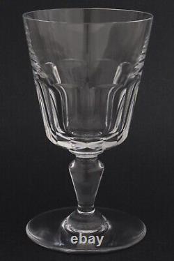 3 Vintage Baccarat Crystal Water Goblets Wine Glasses Bretagne Pattern 6