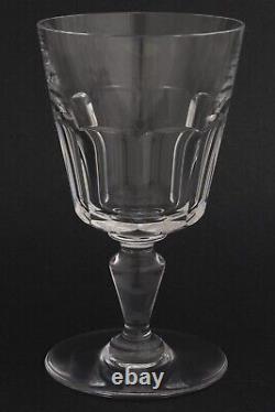 3 Vintage Baccarat Crystal Water Goblets Wine Glasses Bretagne Pattern 6