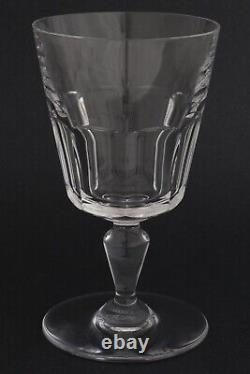 3 Vintage Baccarat Crystal Water Goblets Wine Glasses Bretagne Pattern 6