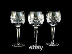 3 Vintage Waterford Crystal Kylemore Hock Wine Glasses