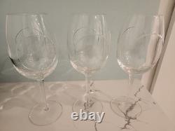 3 WATERFORD Crystal John Rocha CIRCA 10 Tall Wine Glasses EXCEL PREOWNED CONDIT