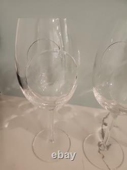 3 WATERFORD Crystal John Rocha CIRCA 10 Tall Wine Glasses EXCEL PREOWNED CONDIT