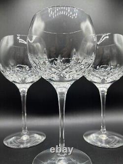 3 Waterford Crystal Lismore Essence Balloon RED WINE Elegant Glass