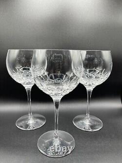 3 Waterford Crystal Lismore Essence Balloon RED WINE Elegant Glass