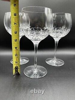 3 Waterford Crystal Lismore Essence Balloon RED WINE Elegant Glass