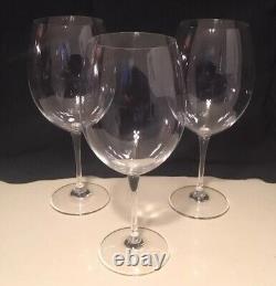 3 Waterford Crystal Robert Mondavi Large Cabernet Stemmed Wine Glasses 9 3/4