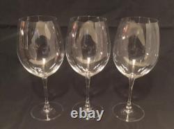3 Waterford Crystal Robert Mondavi Large Cabernet Stemmed Wine Glasses 9 3/4