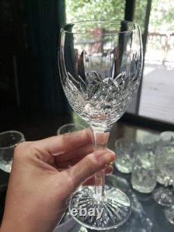 (3) Wine Glasses 6-7/8 Goblets, Cut Clear Crystal Edinburgh Montrose Signed