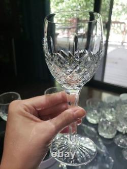 (3) Wine Glasses 6-7/8 Goblets, Cut Clear Crystal Edinburgh Montrose Signed