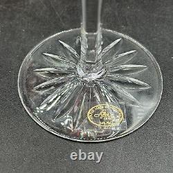 4 AJKA Castile Albinka Red Crystal Wine Goblet Glasses 8 1/4 Cut To Clear