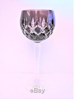 4 Ajka Arabella Cased Cut-to-clear Crystal Hock Wine Glasses Goblets Hungary