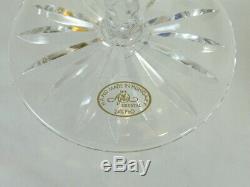 4 Ajka Arabella Crystal Wine Hock Goblets Cut To Clear