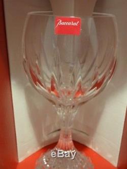 4 Baccarat Crystal Massena Claret Red Wine Glasses #3 Signed 6 1/2