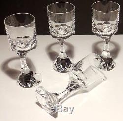 4 Baccarat Crystal Narcisse Claret Wine Goblets Glasses 6 3/4 Made In France