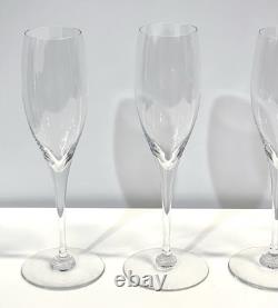 4 Baccarat Crystal St Remy Champagne Flutes / Wine Glasses Stemware
