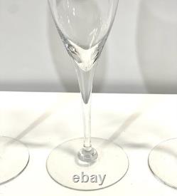 4 Baccarat Crystal St Remy Champagne Flutes / Wine Glasses Stemware