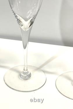 4 Baccarat Crystal St Remy Champagne Flutes / Wine Glasses Stemware