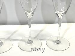 4 Baccarat Crystal St Remy Champagne Flutes / Wine Glasses Stemware