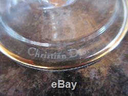 4 Christian Dior Crystal Wine Water Goblets Glasses New Gold Trim Triomphe