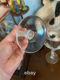 4 Colonial Williamsburg Reproduction Royal Leerdam Airtwist Wine Glasses