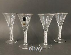 4 Colonial Williamsburg Restoration Air Twist Crystal Wine Goblet Royal Leerdam