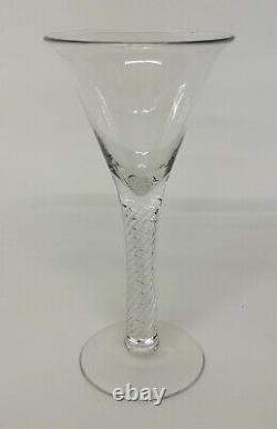 4 Colonial Williamsburg Restoration Air Twist Crystal Wine Goblet Royal Leerdam