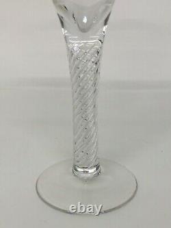 4 Colonial Williamsburg Restoration Air Twist Crystal Wine Goblet Royal Leerdam