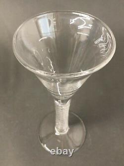 4 Colonial Williamsburg Restoration Air Twist Crystal Wine Goblet Royal Leerdam