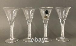 4 Colonial Williamsburg Restoration Air Twist Crystal Wine Goblet Royal Leerdam