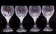 (4) Four Baccarat Crystal France Massena 6 Red Wine Goblets Signed
