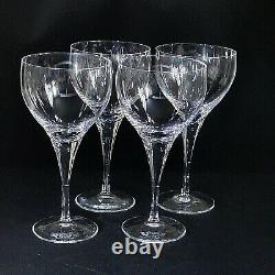 4 (Four) ROSENTHAL LOTUS PLAIN Crystal 6.5 in White Wine Glasses Signed