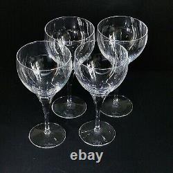 4 (Four) ROSENTHAL LOTUS PLAIN Crystal 6.5 in White Wine Glasses Signed