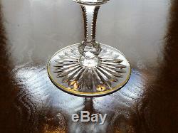 4 Gold Encrusted Water Wine Goblets Glasses
