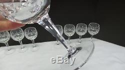 4 High Quality Signed INNISFREE Irish Cut Crystal Claret WINE GLASSES