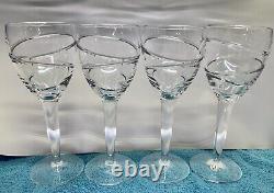 4 Jasper Conran Aura Waterford Crystal Wine Glasses 10