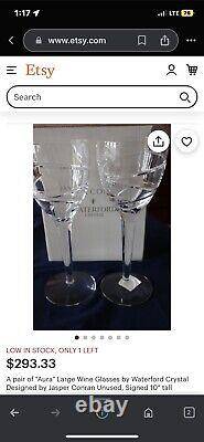 4 Jasper Conran Aura Waterford Crystal Wine Glasses 10