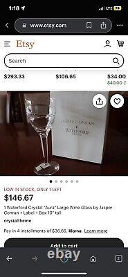 4 Jasper Conran Aura Waterford Crystal Wine Glasses 10