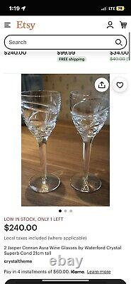 4 Jasper Conran Aura Waterford Crystal Wine Glasses 10