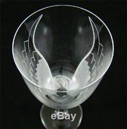 4 Lalique Angel Champagne Flutes Signed Mint Retail $2,100 GIFT BOXED