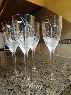 4 Lalique Angel Champagne Flutes Signed Mint sold out in stores Retail $2600