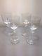 4 Lalique Roxane Crystal Burgundy Wine Glasses 7 1/2 in