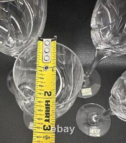 (4) MIKASA English Garden Clear Crystal 2 Wine Glasses 2 Water Glasses NEW