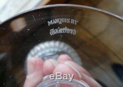 4 Marquis By Waterford Hanover Gold Crystal 8.5 Water/Wine Goblets BEAUTIFUL