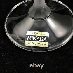 4 Mikasa Ballet Fine Crystal Wine Glasses Frosted Stem 40205