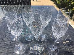 4 Mikasa Crystal English Garden Wine Goblet / Glass stemware