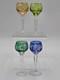 4 Nachtmann Traube 4 1/2 Cordials Crystal Wine Glasses Multi Color Cut To Clear