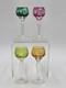 4 Nachtmann Traube 4 1/2 Cordials Crystal Wine Glasses Multi Color Cut To Clear